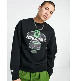 Світшот чоловічий Bape X Minecraft Logo Sweatshirt Black AAP-SE-M9564XX