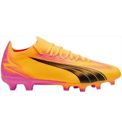 Бутсы унисекс Puma Ultra Match Fg/Ag Yellow/Pink 107754-03