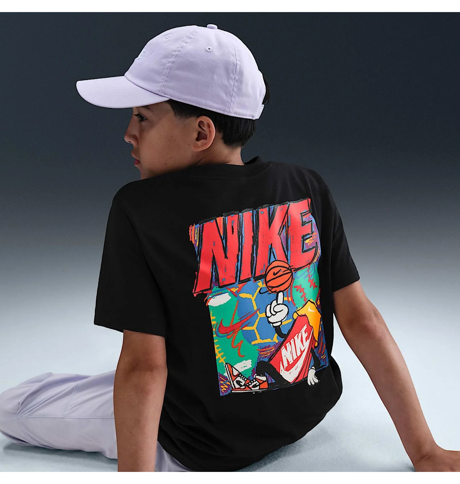 ᐉ Футболка детская Nike Boxy Multi Black HV5212-010 - купить в