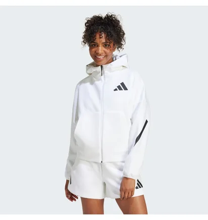 Куртка жіноча Adidas Z.N.E. Full-Zip Hoodie White JE7849