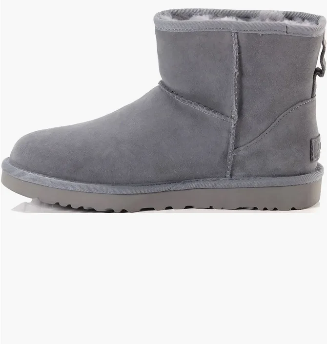 Угги женские UGG Classic Mini Side Logo Grey 11134962-LGH