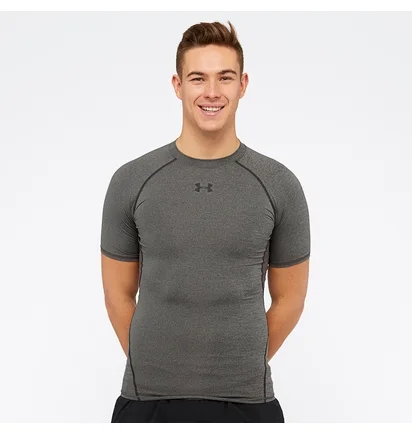 Футболка чоловіча Under Armour Heat Gear Ss Compression Top Grey 1257468-090