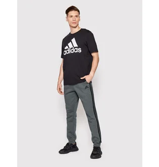 Штаны мужские Adidas Essentials Fleece Tapered Cuff 3-Stripes Pants Grey GK8826