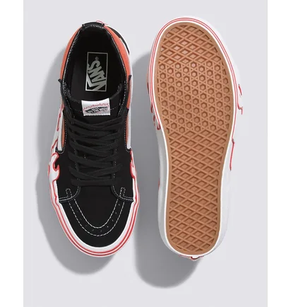 Кеды унисекс Vans Sk8-Hi Flame Shoe Red/Black VN0005UJGWP