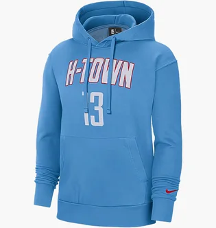 Худи мужское Nike Nba Houston Rockets James Harden City Edition Essential Light Blue CV2602-462