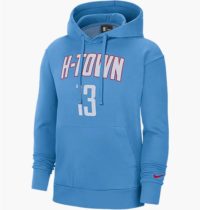 Худі чоловіче Nike Nba Houston Rockets James Harden City Edition Essential Light Blue CV2602-462