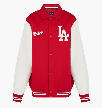 Бомбер унисекс 47 Brand Mlb Los Angeles Dodgers Homeco Red/Beige 608987RD-FS