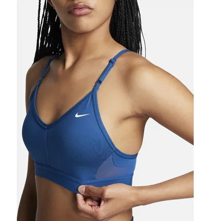 Топ женский Nike Padded V-Neck Sports Bra Blue CZ4456-477