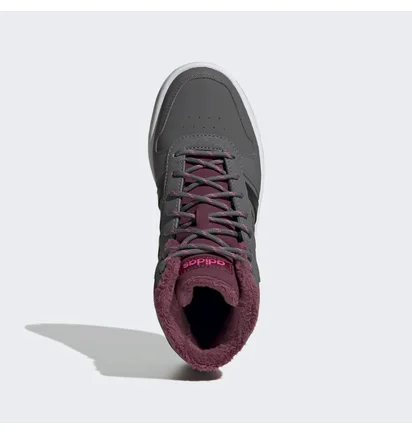 Кроссовки женские Adidas Hoops 2.0 Mid Grey/Bordo GZ7796