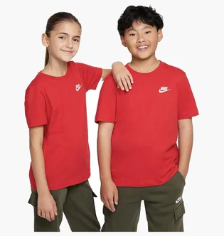 Футболка детская Nike Sportswear Big Kids T-Shirt Red FZ5177-657
