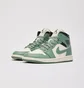 Кроссовки женские Air Jordan Air 1 Mid Green/White BQ6472-130