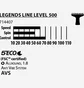Ракетка для настольного тенниса Donic Legends 500 Fsc Black/Red 714407