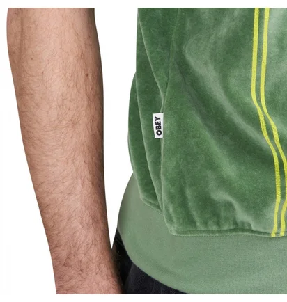 Поло мужское OBEY Pensa Velour Polo Green 131090073