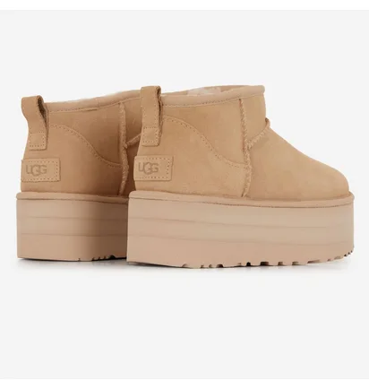 Угги женские UGG Classic Ultra Mini Platform Beige 1135092-DRI
