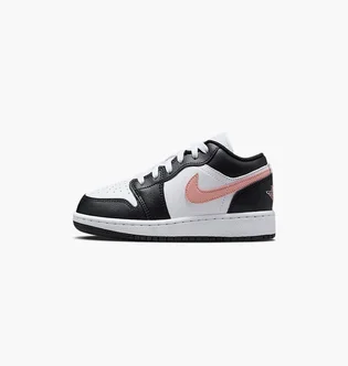 Кроссовки детские Air Jordan 1 Low White/Black 553560-165
