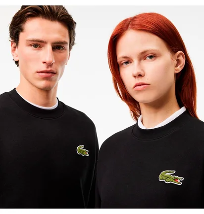 Свитшот унисекс Lacoste Loose Fit Badge Black SH2741.031