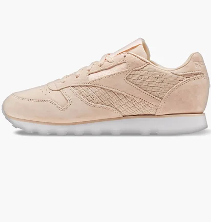 Кроссовки женские Reebok Cl Lthr Woven Emb Beige BT0004