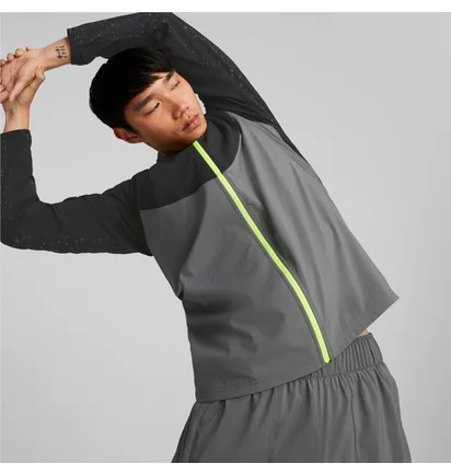 Куртка чоловіча Puma Reflective Printed Woven Running Jacket Grey/Black 522409-15