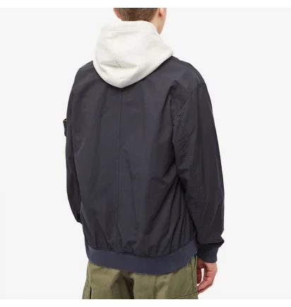 Бомбер мужской Stone Island Cupro Cotton Twill Bomber Jacket Blue 781542629-V0020