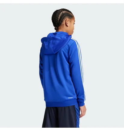 Кофта детская Adidas Train Essentials Aeroready 3-Stripes Regular-Fit Full-Zip Blue IP2418