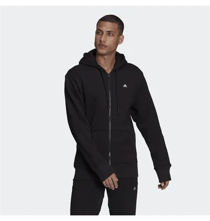 Толстовка мужская Adidas Sportswear Comfy & Chill Full Zip Hoodie Black H45369