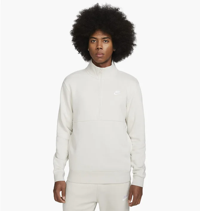 Кофта чоловіча Nike 1/2 Sportswear Club White DD4732-073