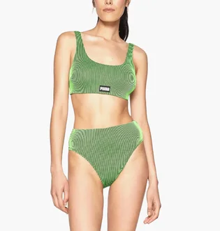 Купальник жіночий Puma Scoop Neck Green 938338-01__938335-01