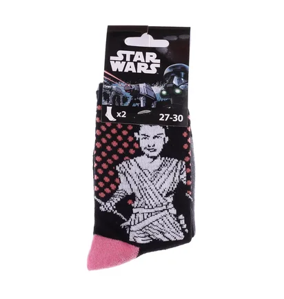 Шкарпетки дитячі STAR WARS Rey/Leia Black/Grey (2 пари) 83892048-2