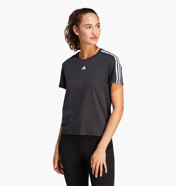 Футболка жіноча Adidas Aeroready Train Essentials 3-Stripes Tee Grey Ic5039