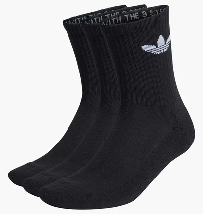 Шкарпетки Adidas Cushioned Trefoil (3 шт) Black HC9547