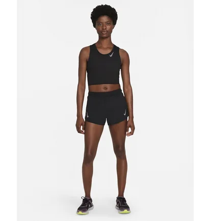 Топ женский Nike W Nk Df Race Crop Black DD5921-010