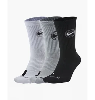 Носки унисекс Nike U Nk Crew Everyday Bball (3 пары) Black/White DA2123-902