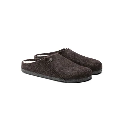 Тапочки чоловічі Birkenstock Zermatt Shearling Wool Felt Slippers Black 1016570
