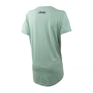 Футболка женская Jeep T-Shirt Oversize Star Striped Print Turn Turquoise O102613-E854