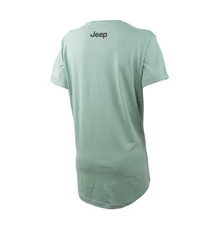 Футболка женская Jeep T-Shirt Oversize Star Striped Print Turn Turquoise O102613-E854