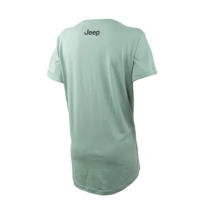 Футболка жіноча Jeep T-Shirt Oversize Star Striped Print Turn Turquoise O102613-E854