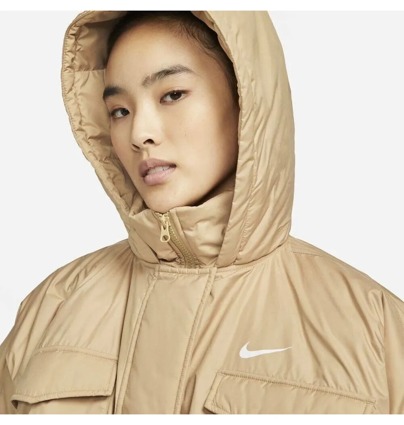 Nike THERMA-FIT スタジャン XS ベージュ ᐉ Куртка женская Nike Therma-Fit Oversized Beige DD4648-200