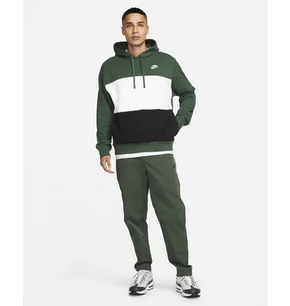 Худи мужское Nike Club Fleece MenS French Terry Color-Blocked Hoodie Green FB7415-323