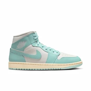 Кроссовки женские Air Jordan 1 Retro Mid Turquoise/White BQ6472-132