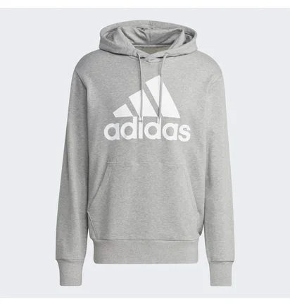 Худи мужское Adidas Essentials French Terry Big Logo Hoodie Grey Ic9364