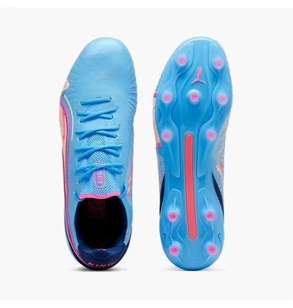 Бутсы унисекс Puma King Ultimate Volume Up Fg/Ag Light Blue 108069-01