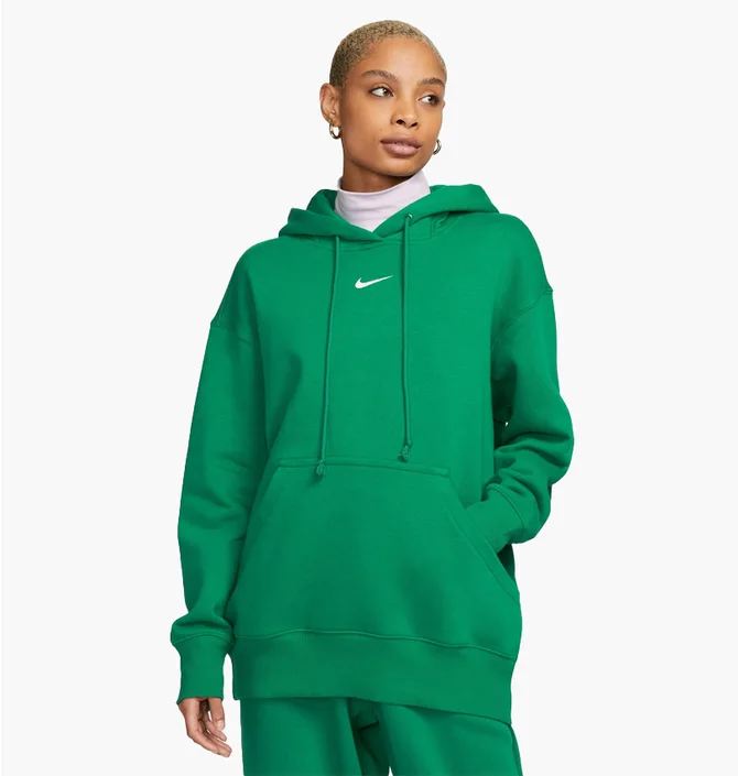 Худи женское Nike Sportswear Phoenix Fleece Oversized Pullover Hoodie Green Dq5860-365