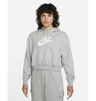 Худи женское Nike Sportswear Club Fleece Crop Hoodie Grey Dq5850-063