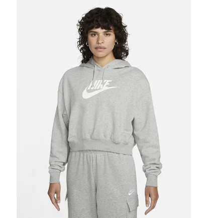 Худи женское Nike Sportswear Club Fleece Crop Hoodie Grey Dq5850-063