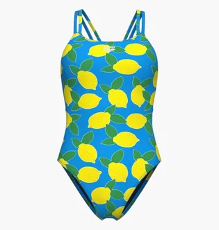Купальник жіночий Arena Lemons Lace Plus Back Blue 010704-858
