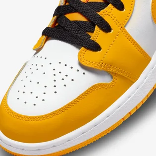 Кроссовки детские Air Jordan 1 Low Taxi Gs Yellow/White 553560-701