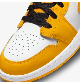 Кросівки дитячі Air Jordan 1 Low Taxi Gs Yellow/White 553560-701