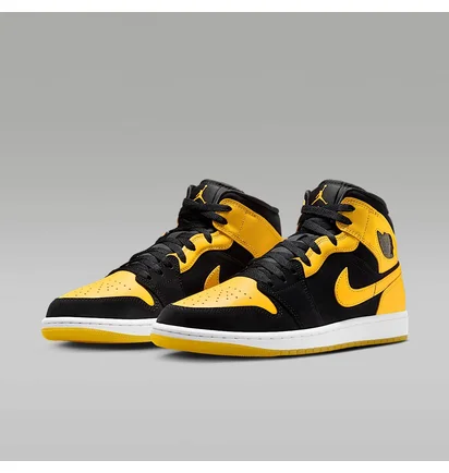 Кроссовки мужские Air Jordan 1 Mid Se Black/Yellow HJ6654-071