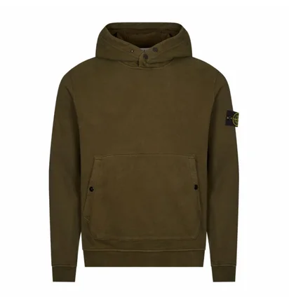Худи мужское Stone Island Logo Hoodie Olive 791561720-V0058