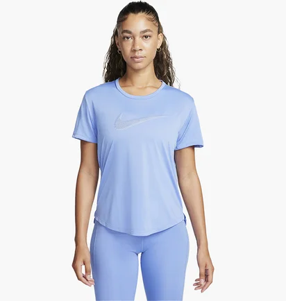 Футболка женская Nike Womens Dri-Fit Swoosh T-Shirt Light Blue FB4696-450